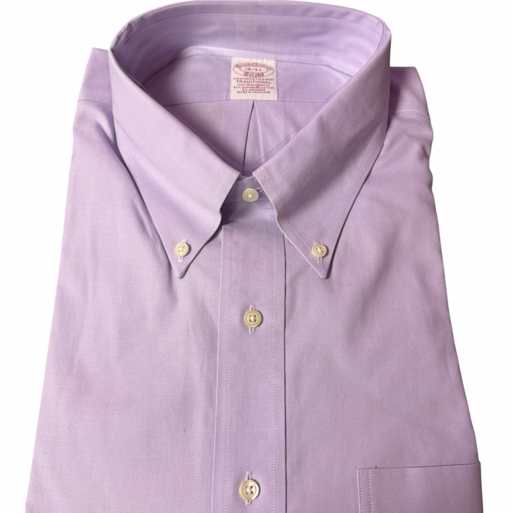 Brooks Brothers Lavender Button-Down Dress Shirt size 18/34 NWT